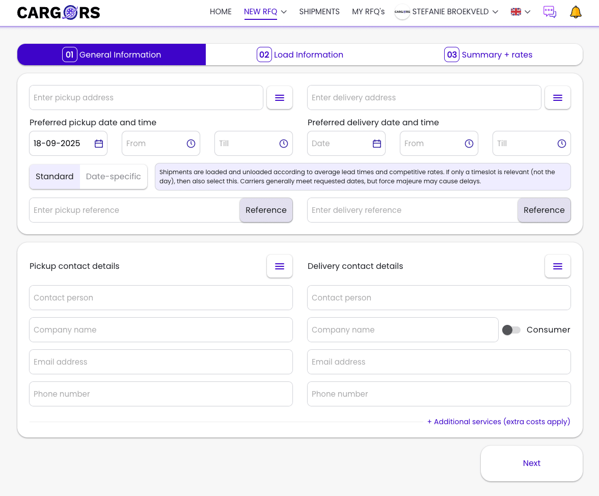 Step 1: General information